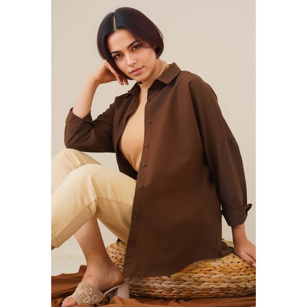 Relaxed Fit Popeline-Shirt Mit Knopfverschluss-image