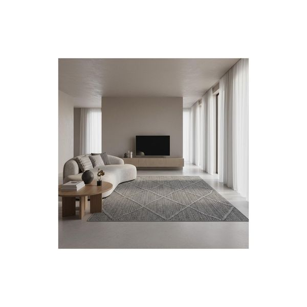 Outdoorteppich Imst, Im Boho-Stil, Grau, 120 X 170 Cm-image