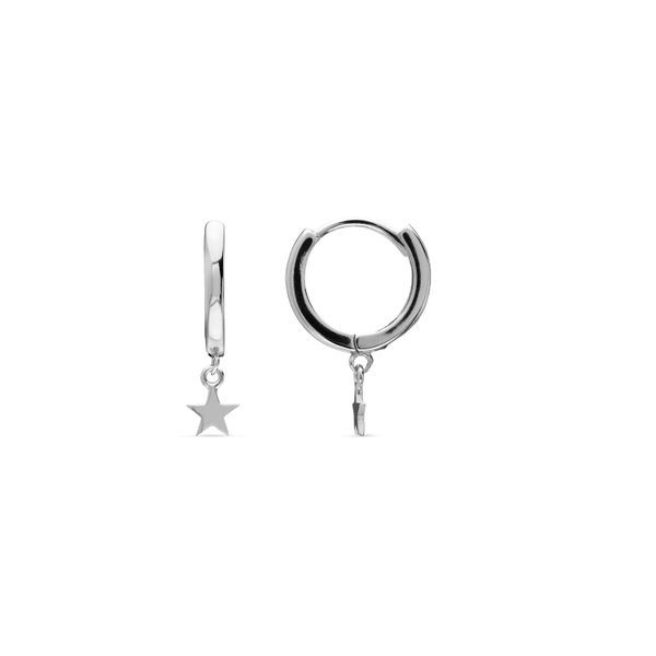 Luxenter 925 Sterling Silber Rhodinierte Ohrringe - Stern-image