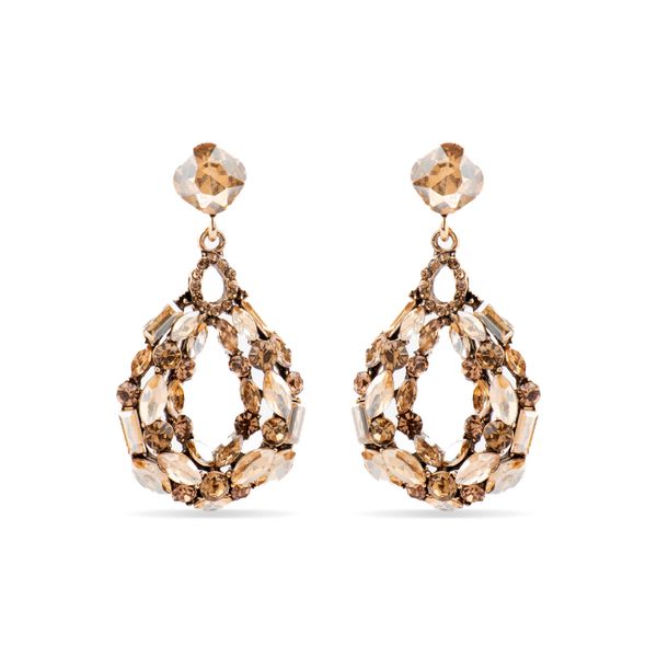 Luxenter Ohrringe Mit Mehrfarbigem Kristall 18K Goldfarben - Liodas-image
