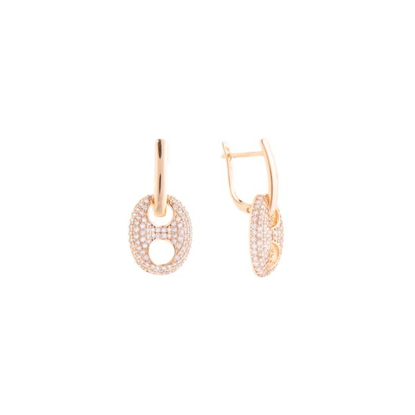 Luxenter Ohrringe Mit 18 Karat Gelbgold-Finish Und Funkelnden Zirkonia-Steinen – Memat-image