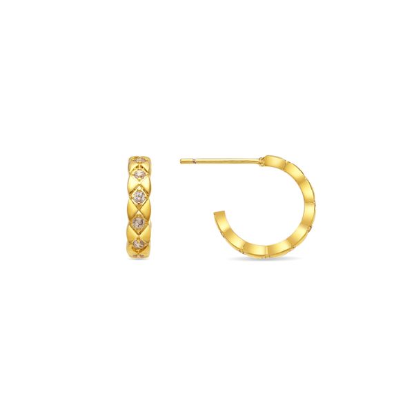 Luxenter Ohrringe Mit GläNzendem 18K Gold Finish Zirkonia - Efla-image