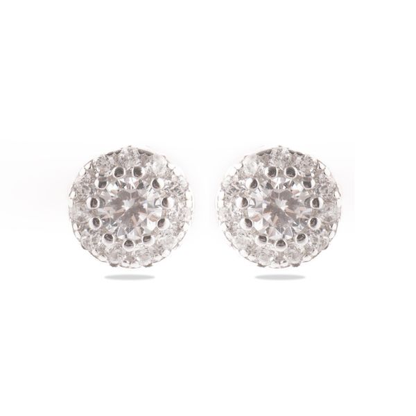 Luxenter Sterling Silber 925 Ohrringe Mit Rhodiniertem Brillant Zirkonia - Thib-image