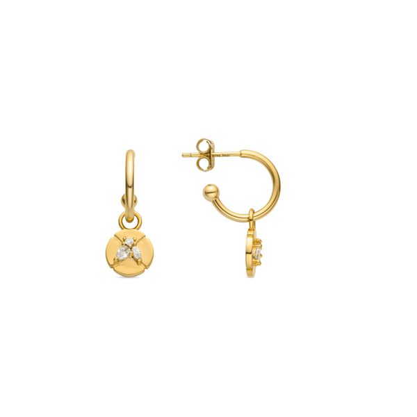 Luxenter Ohrringe Aus 925Er Sterlingsilber Mit Funkelnden Zirkonia-Steinen, 18 Karat Vergoldet – Ufore-image