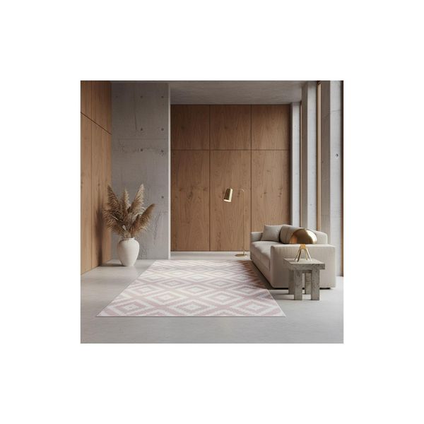 Kurzflorteppich Inn, Geometrisch, Rosa, 280 X 370 Cm-image