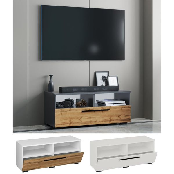 Vcm TV MöBel Lowboard Fernsehschrank Mit Ausreichend Stauraum MaßE H. 39 X B. 95 X T. 40 Cm Fernseh MöBel – Arila L-image