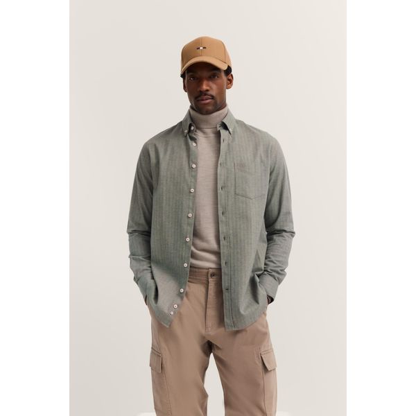 Bugatti Herren Freizeithemd Langarm Im Modern Fit Mit Button-Down Kragen-image