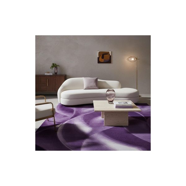 Kurzflorteppich Inn, Mit Abstraktem Wellenmuster, Violett, 280 X 370 Cm-image