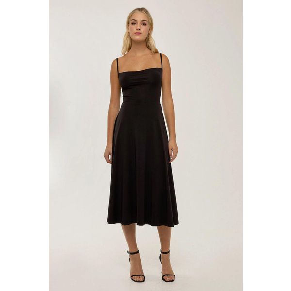 A-Linien äRmelloses Midikleid Mit Wasserfallkragen-image