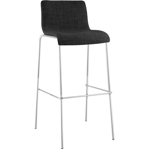 CLP Barhocker Mit Lehne Hover, Barstuhl Stapelbar Mit Stoffbezug, Stapelstuhl Metallgestell Bis 150 Kg Belastbar-image