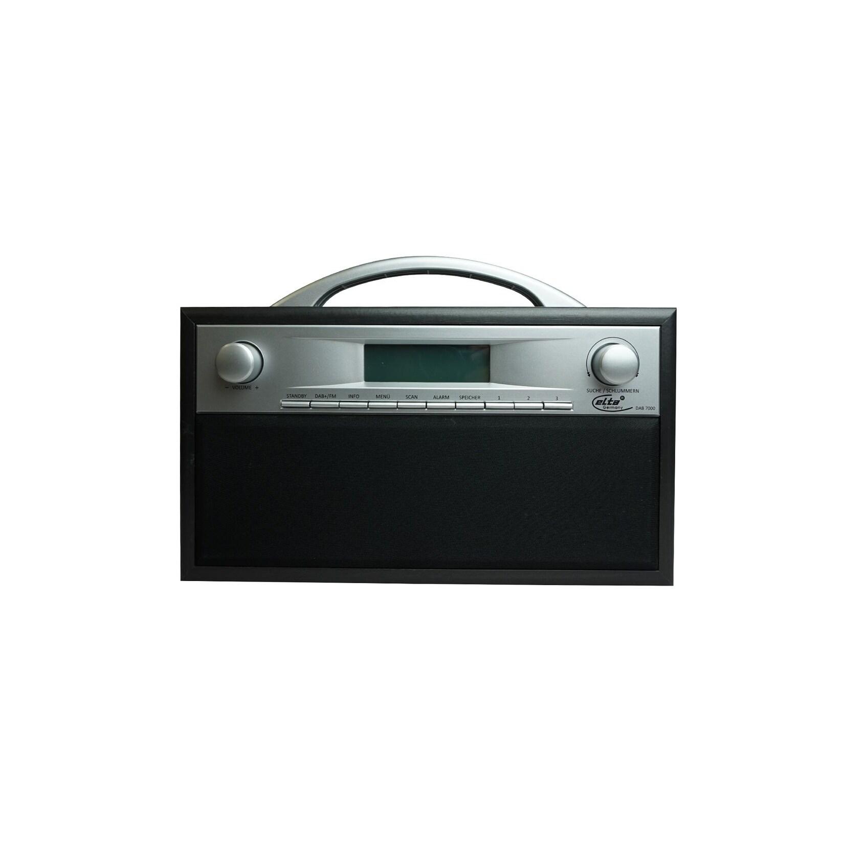 ELTA DAB-7000.1 DAB+ Radio, Holzgehäuse, Schwarz/ Grau