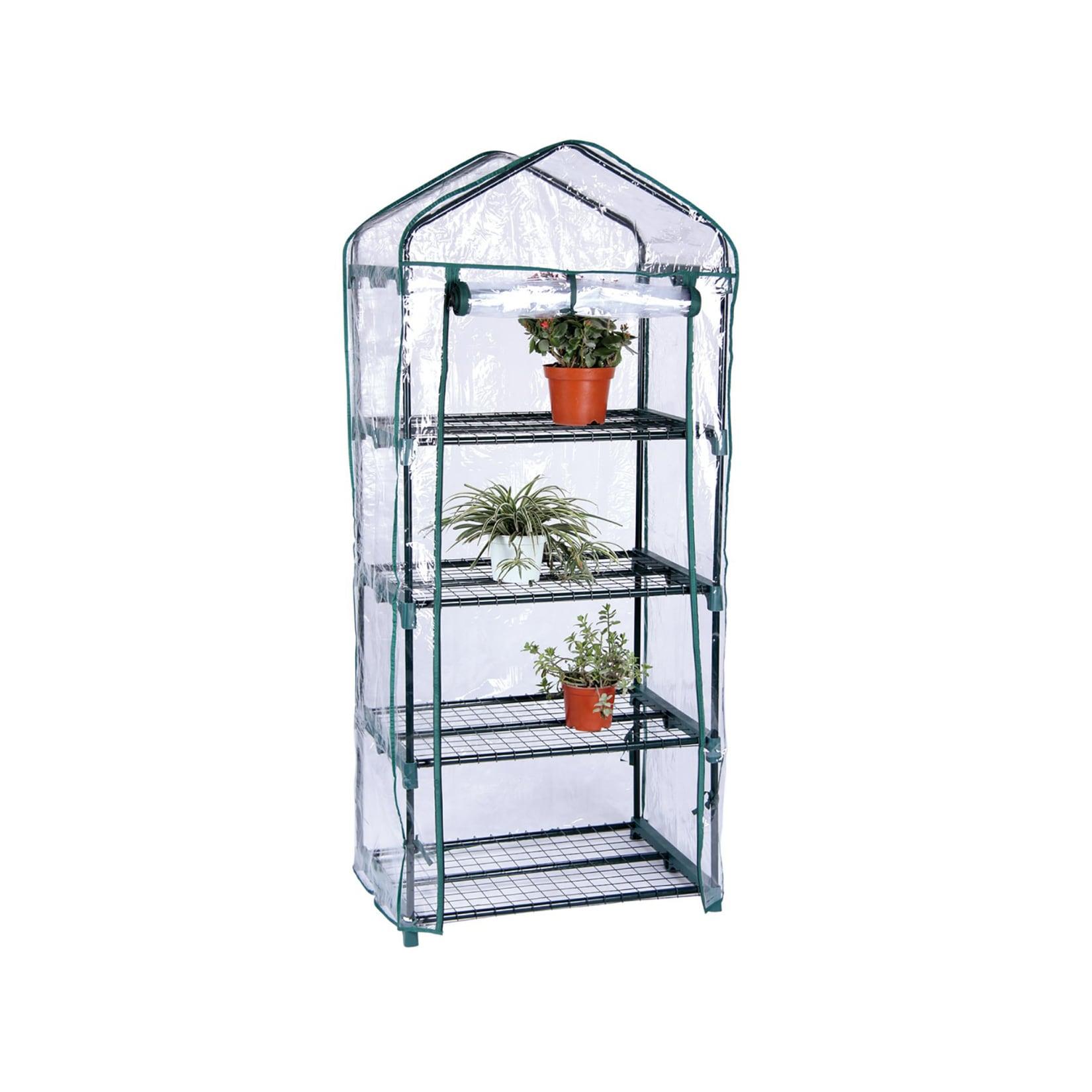 LEX Gewächshaus, PVC Folie, mit 4 Etagen, 69 x 50 x 160 cm