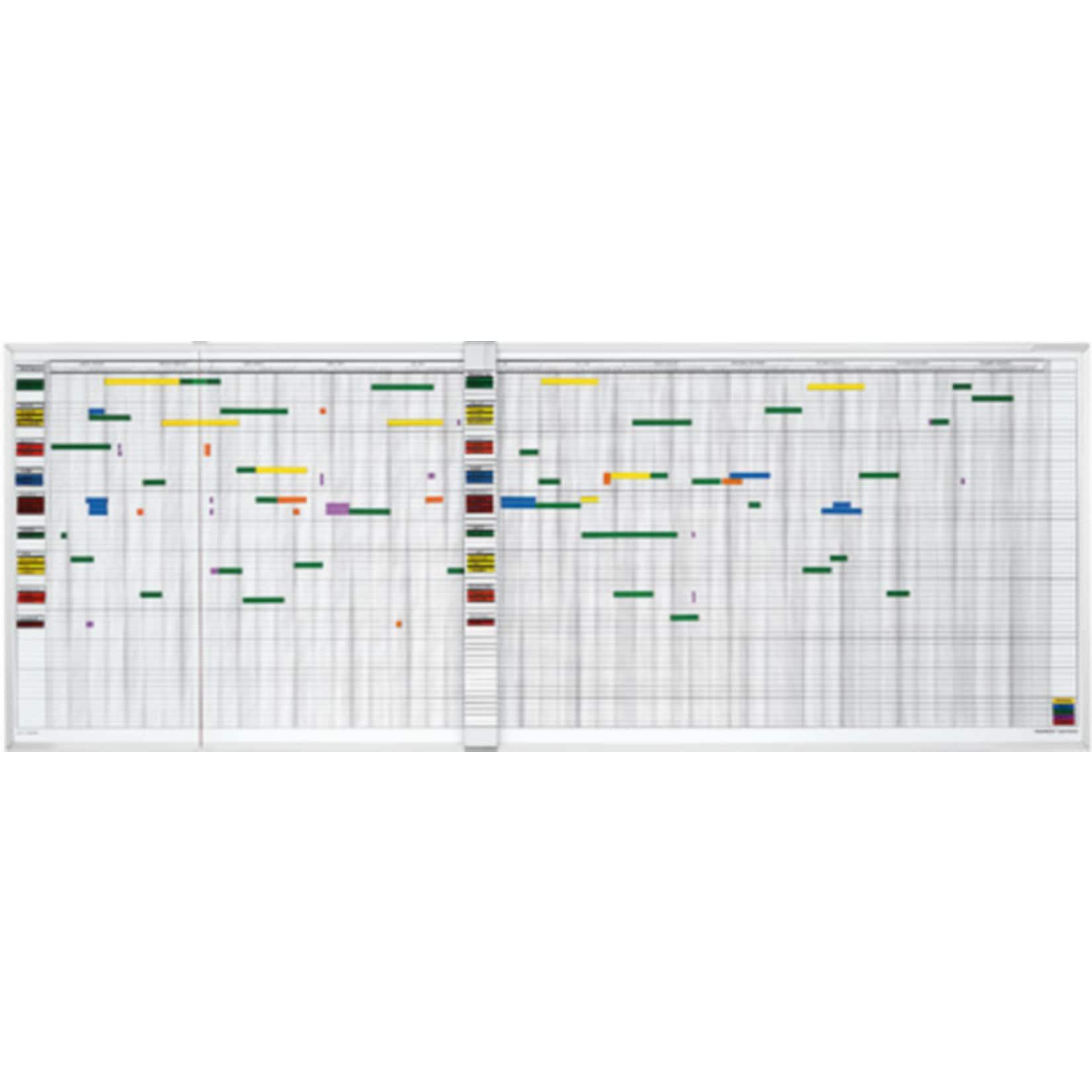 magnetoplan Aktivitäten- und Urlaubsplaner, 7-Tage-Woche - 60 Mitarbeiter