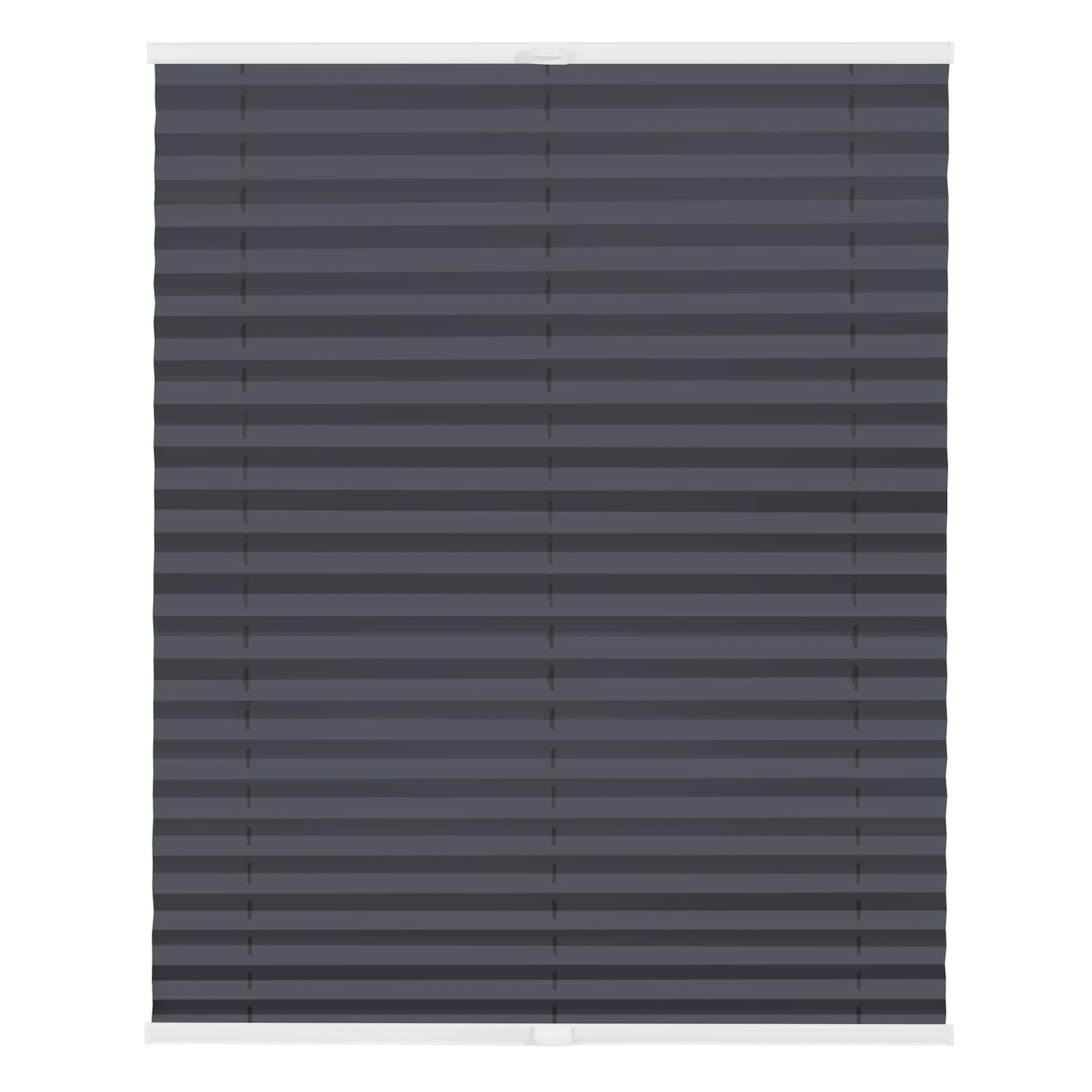 Lichtblick Plissee Klemmfix, ohne Bohren, verspannt, Verdunkelung - Anthrazit