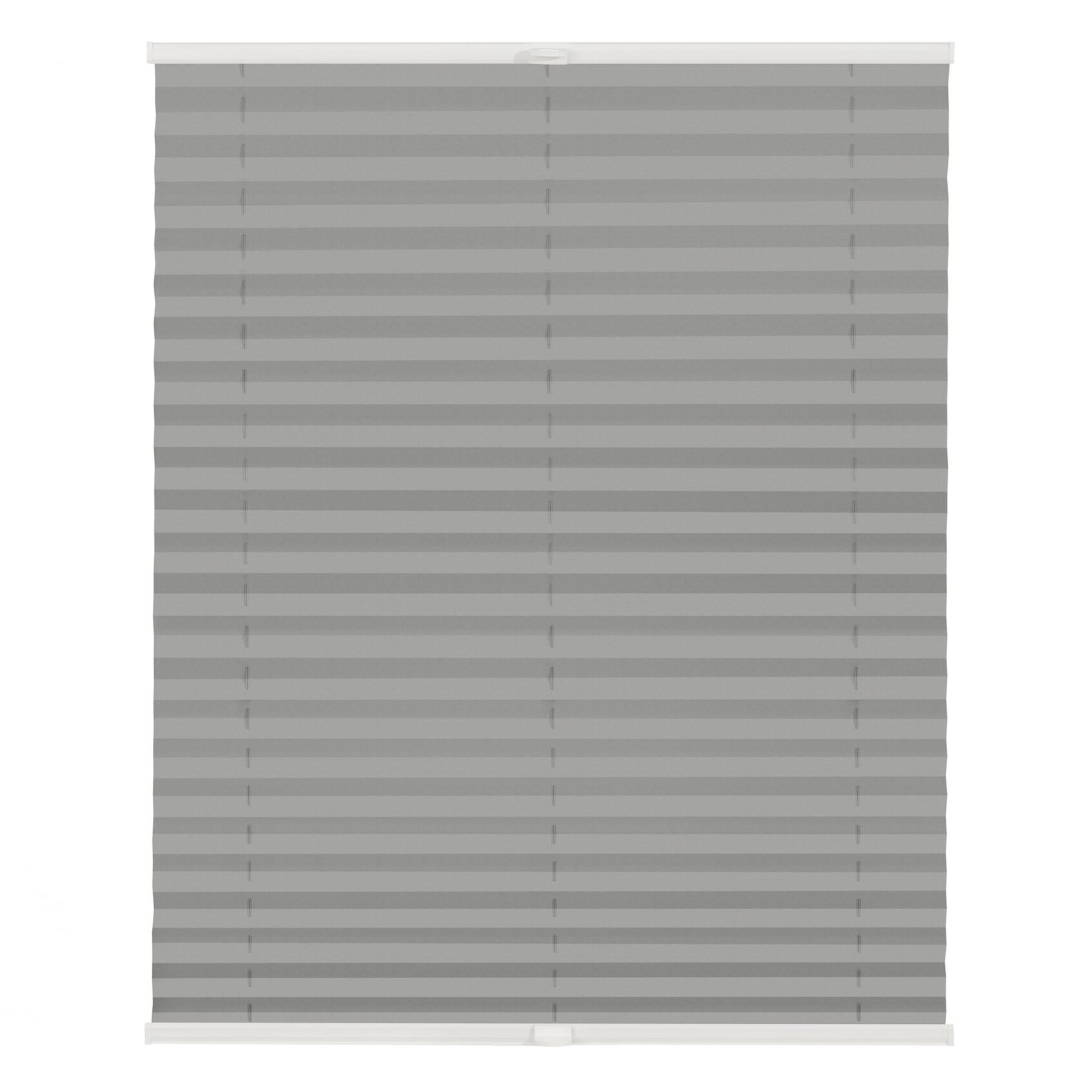 Lichtblick Plissee Klemmfix, ohne Bohren, verspannt, blickdicht - Grau