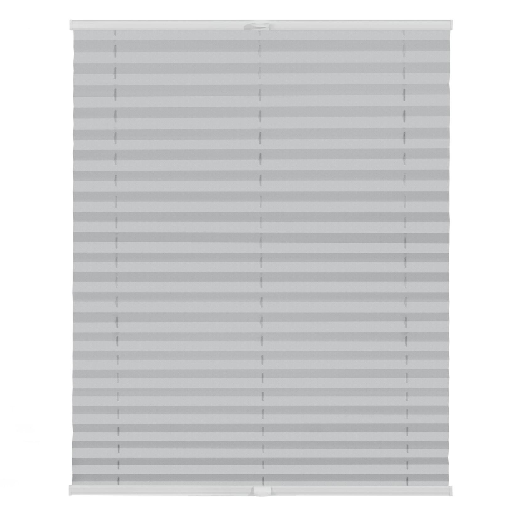 Lichtblick Plissee Klemmfix, ohne Bohren, verspannt, blickdicht, Hitzeschutz - Hellgrau