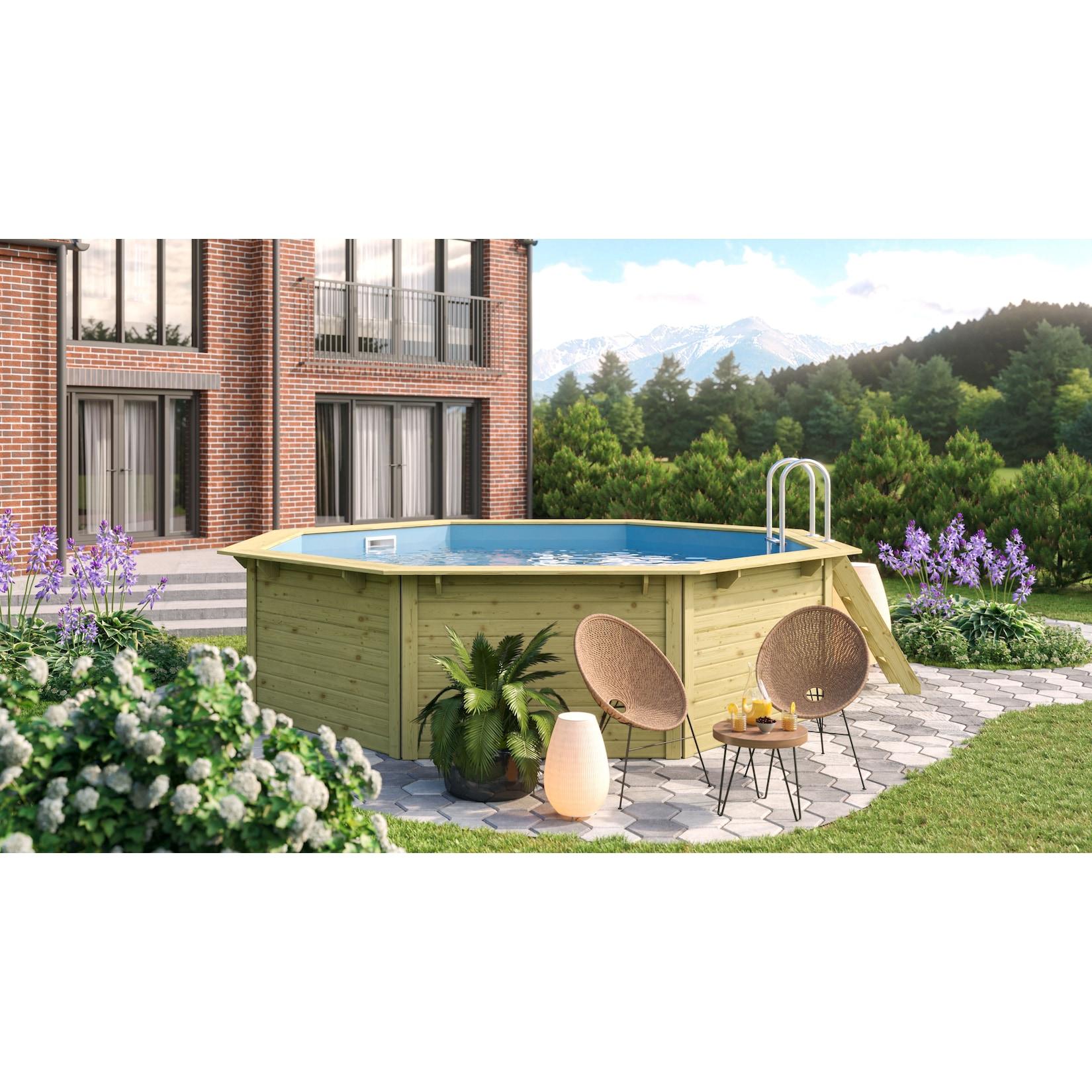 Karibu Pool ""Netto 2"" SET kdi mit Innenhülle blau, Skimmer