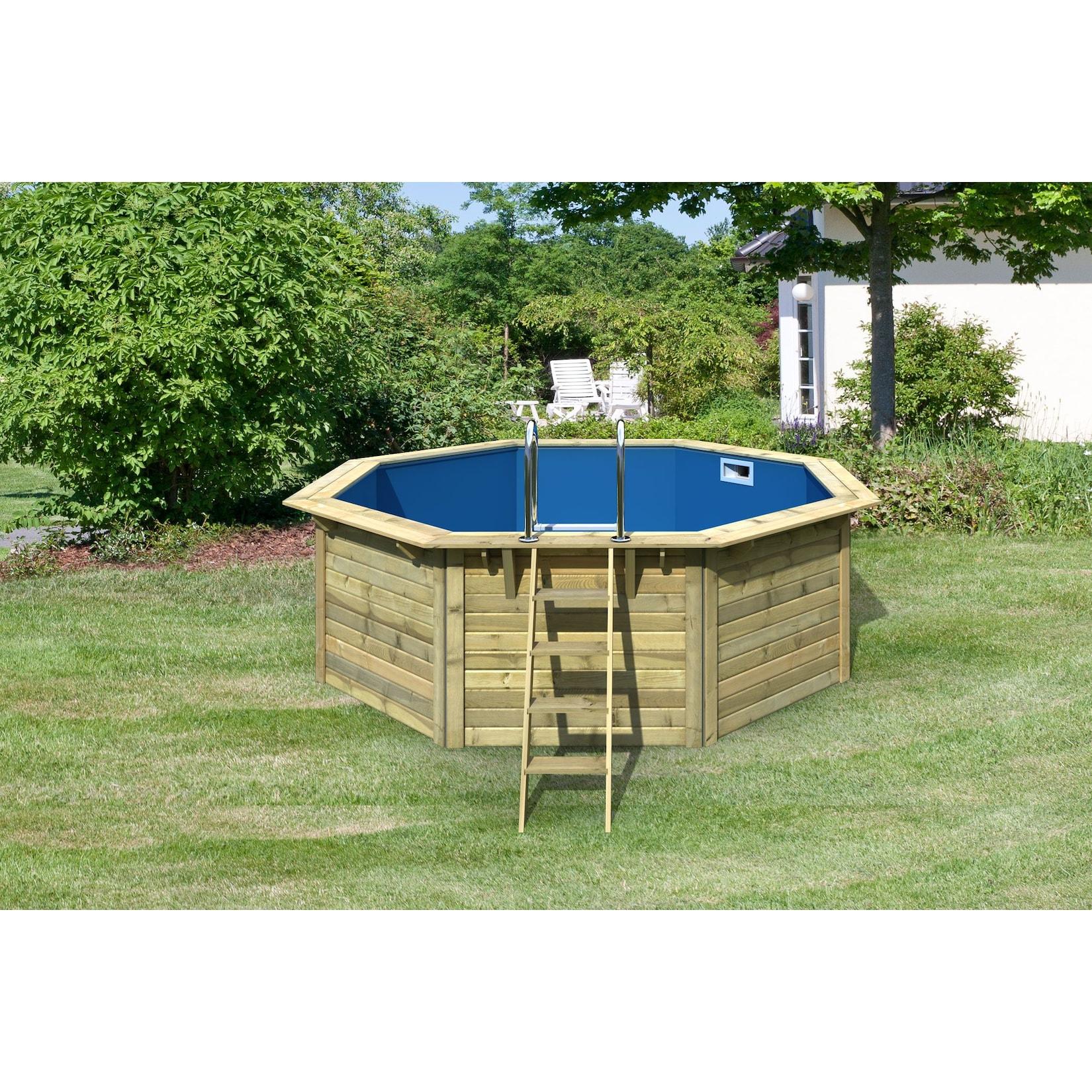 Karibu Pool ""Netto 1"" SET kdi mit Innenhülle blau, Skimmer