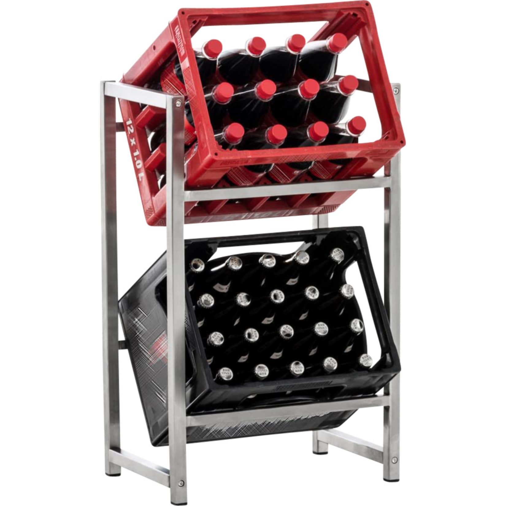 CLP Getränkekistenständer LENNERT I Platzsparender robuster Kistenständer für Getränkekisten I Verschiedene Ausführungen