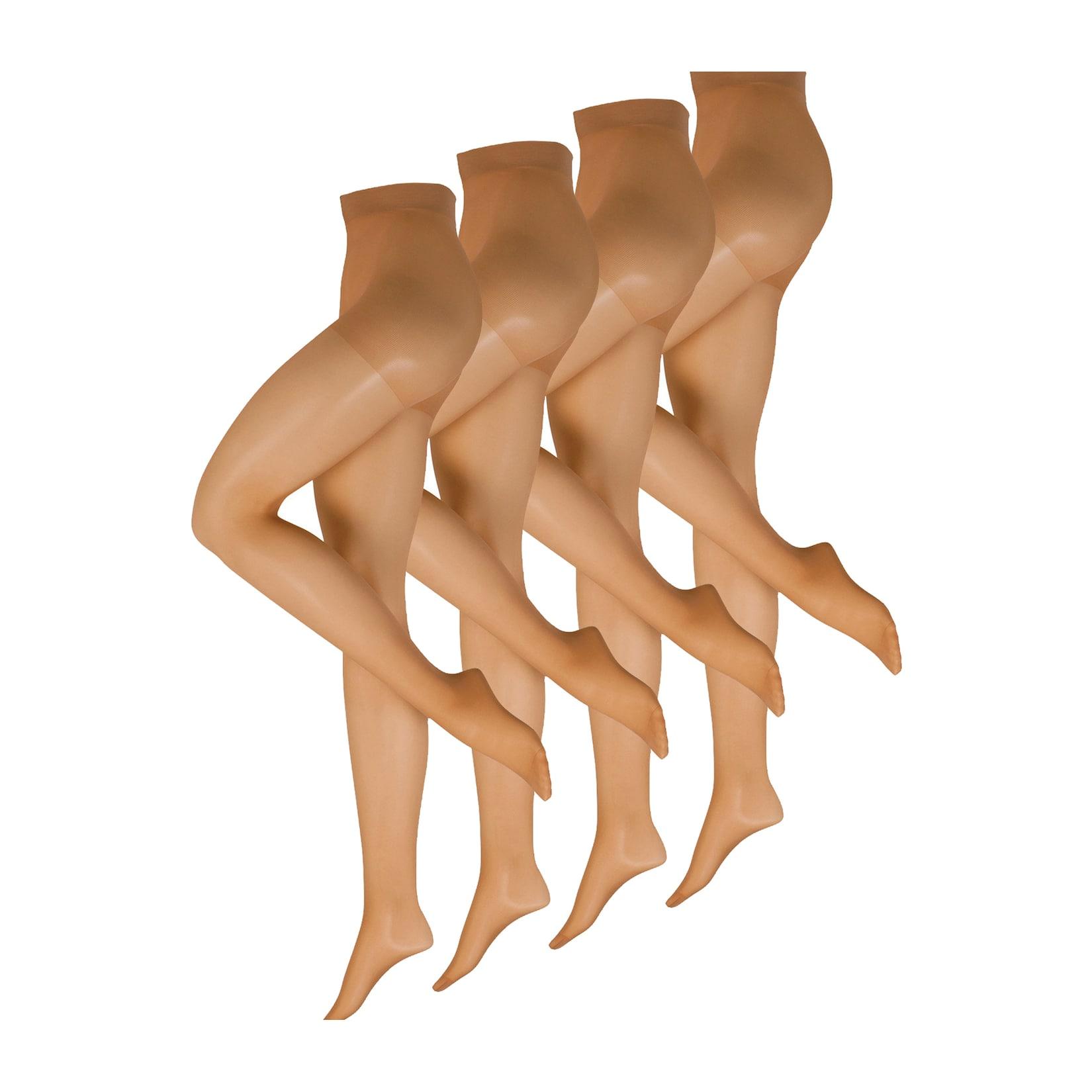 NUR DIE Damen Feinstrumpfhose Fit in Form, 40 Den 4er Pack