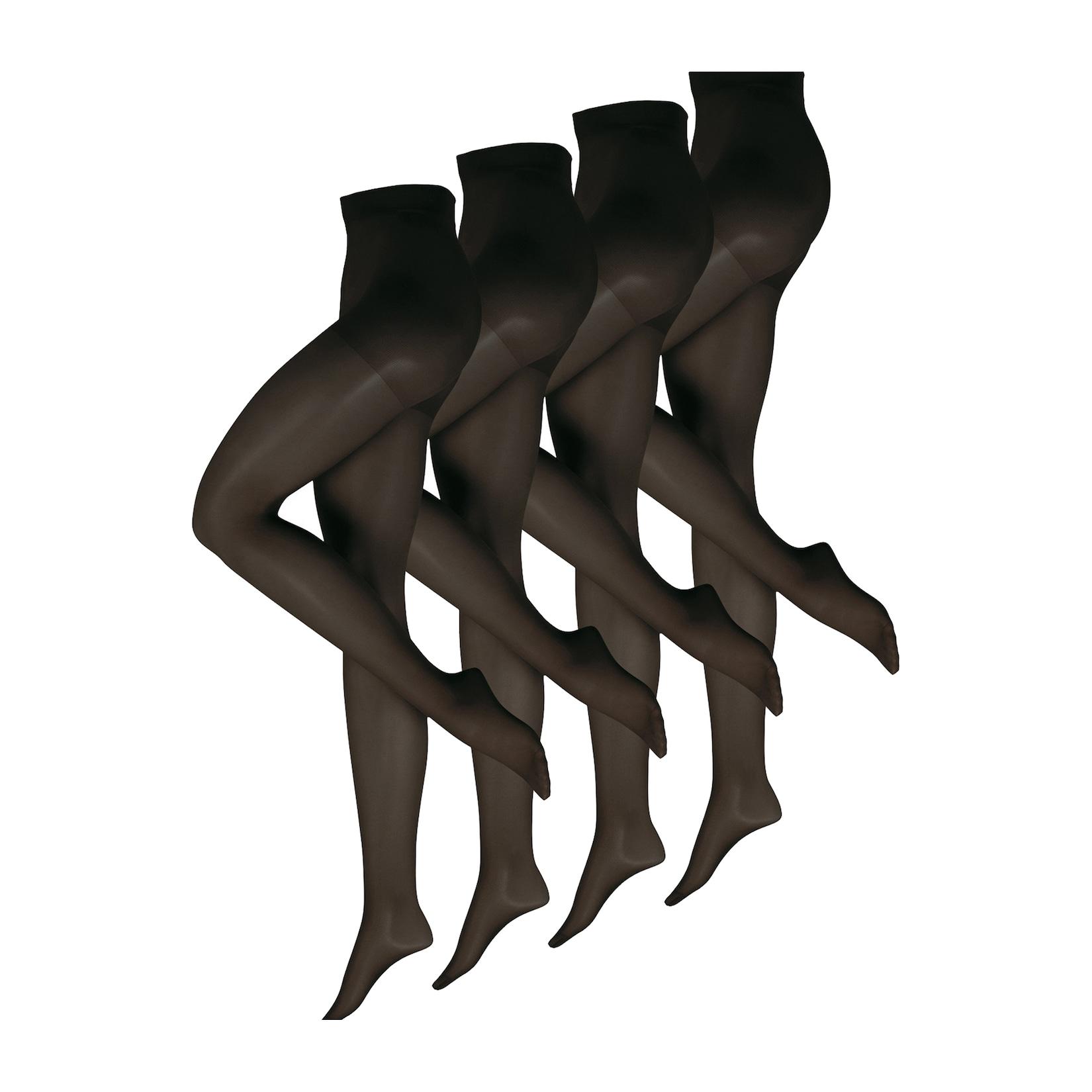 NUR DIE Damen Feinstrumpfhose Fit in Form, 40 Den 4er Pack