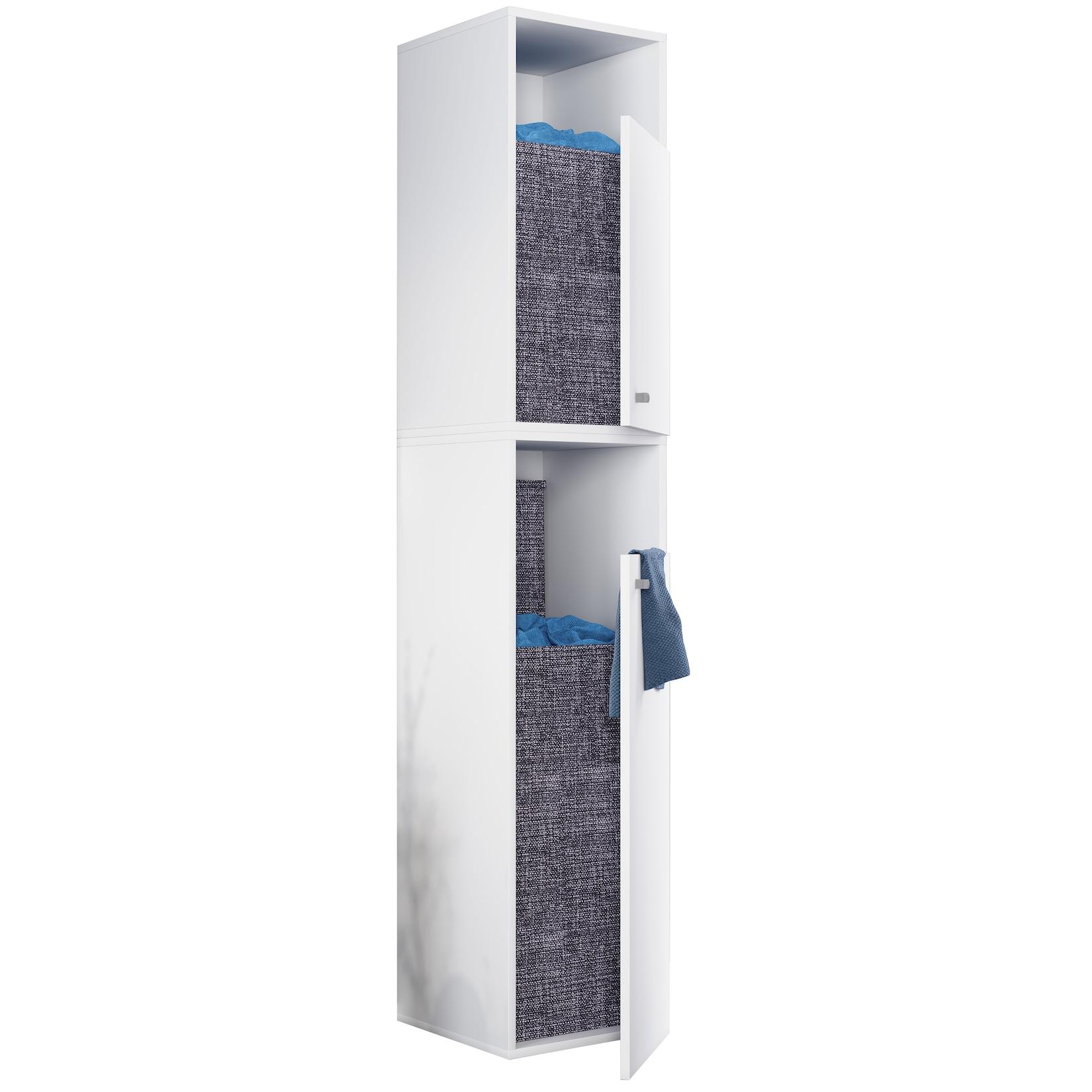 Vcm Holz WäScheschrank WäSchetruhe WäSchekorb MaßE Ca. H. 184 X B. 35 X T. 39 Cm - Dreso Xxl2F