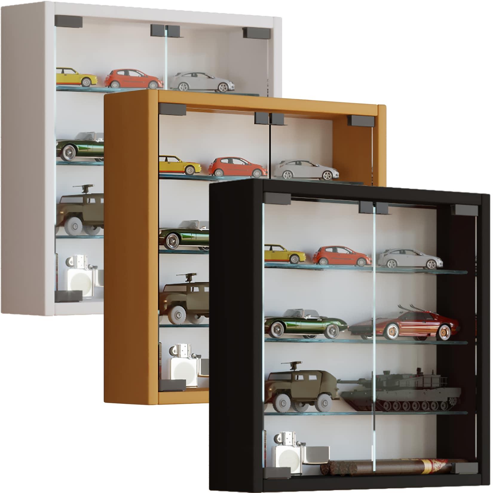 Vcm Glasvitrine HäNgend Vitrine Glas Mit Esg-Sicherheitsglas MaßE Ca. H. 40 X B. 40 X T. 10 Cm HäNgevitrine Glas Modern Und Platzsparend Glas Vitrinenschrank - Mandosa S