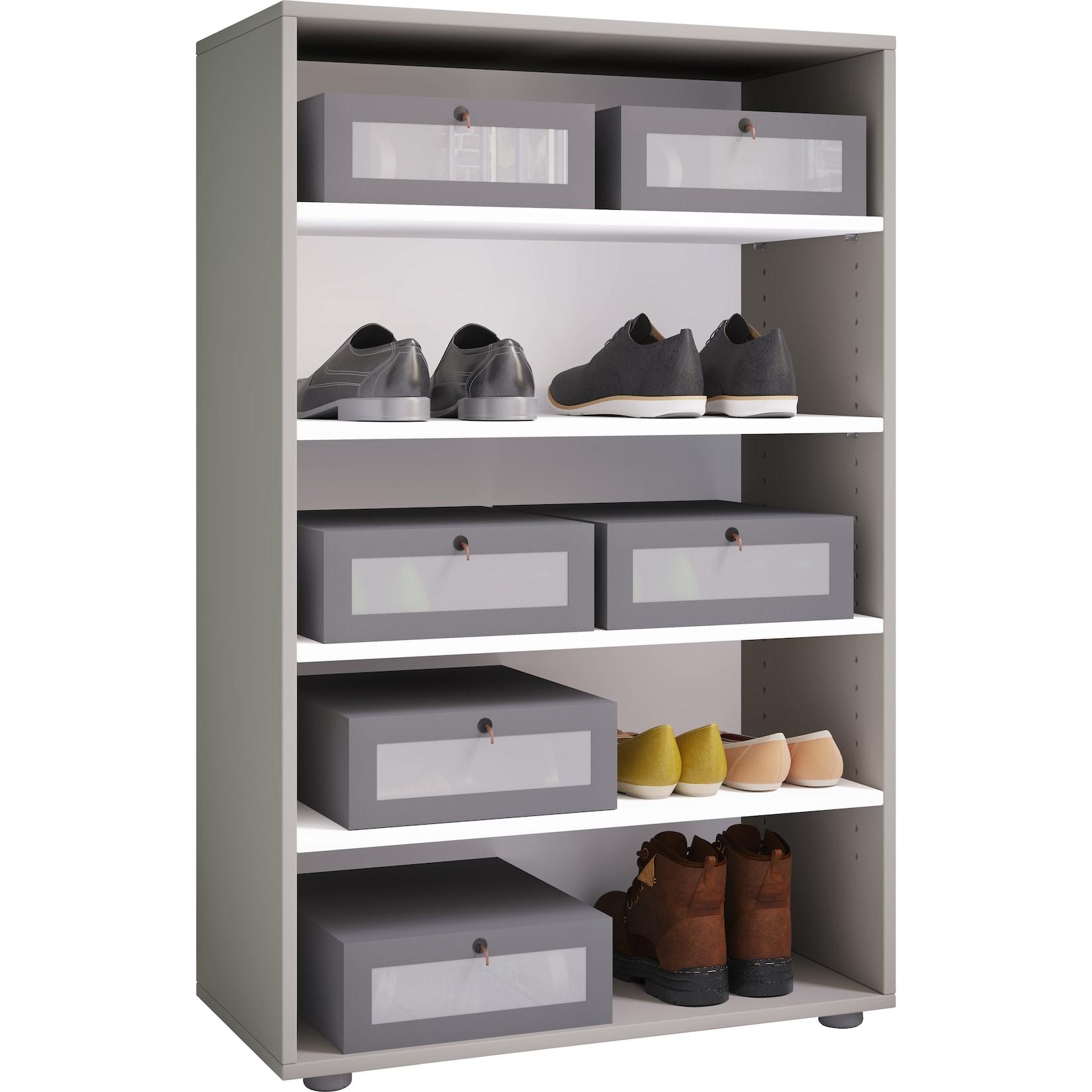 Vcm Holz-Schuhschrank MaßE: H. 110 X B. 70 X T. 37 Cm Allzweckschrank 5 FäCher Ohne TüRen– Lona