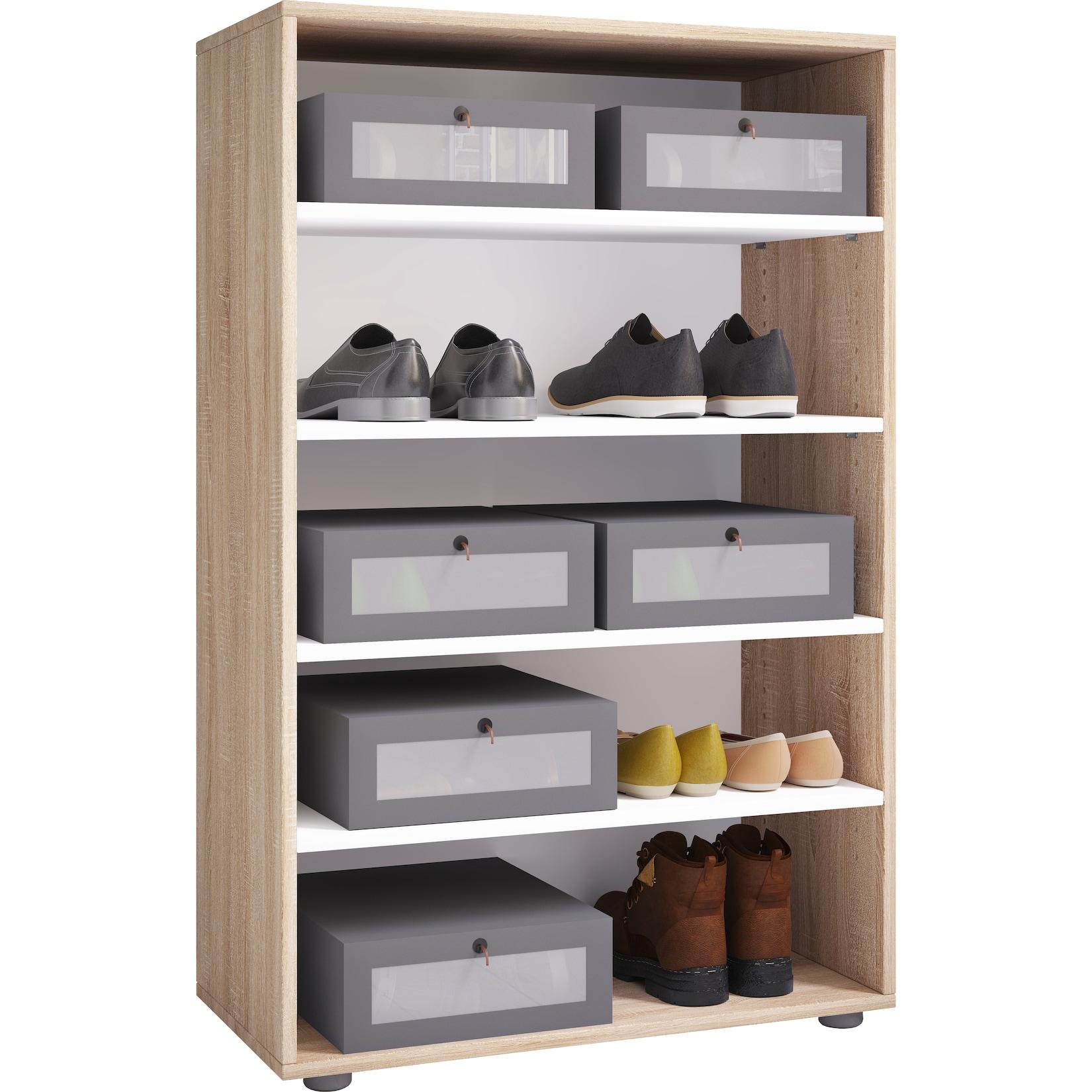 Vcm Holz-Schuhschrank MaßE: H. 110 X B. 70 X T. 37 Cm Allzweckschrank 5 FäCher Ohne TüRen– Lona