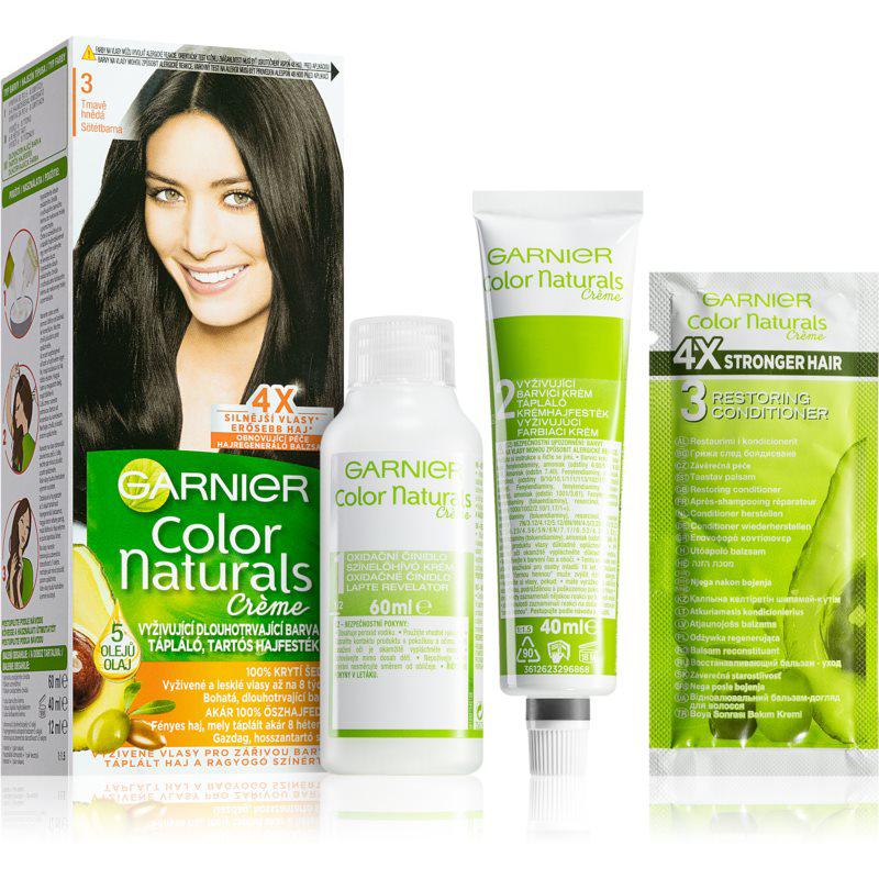 Garnier Color Naturals Creme Haarkleuring Tint 3 Natural Dark Brown 1 st