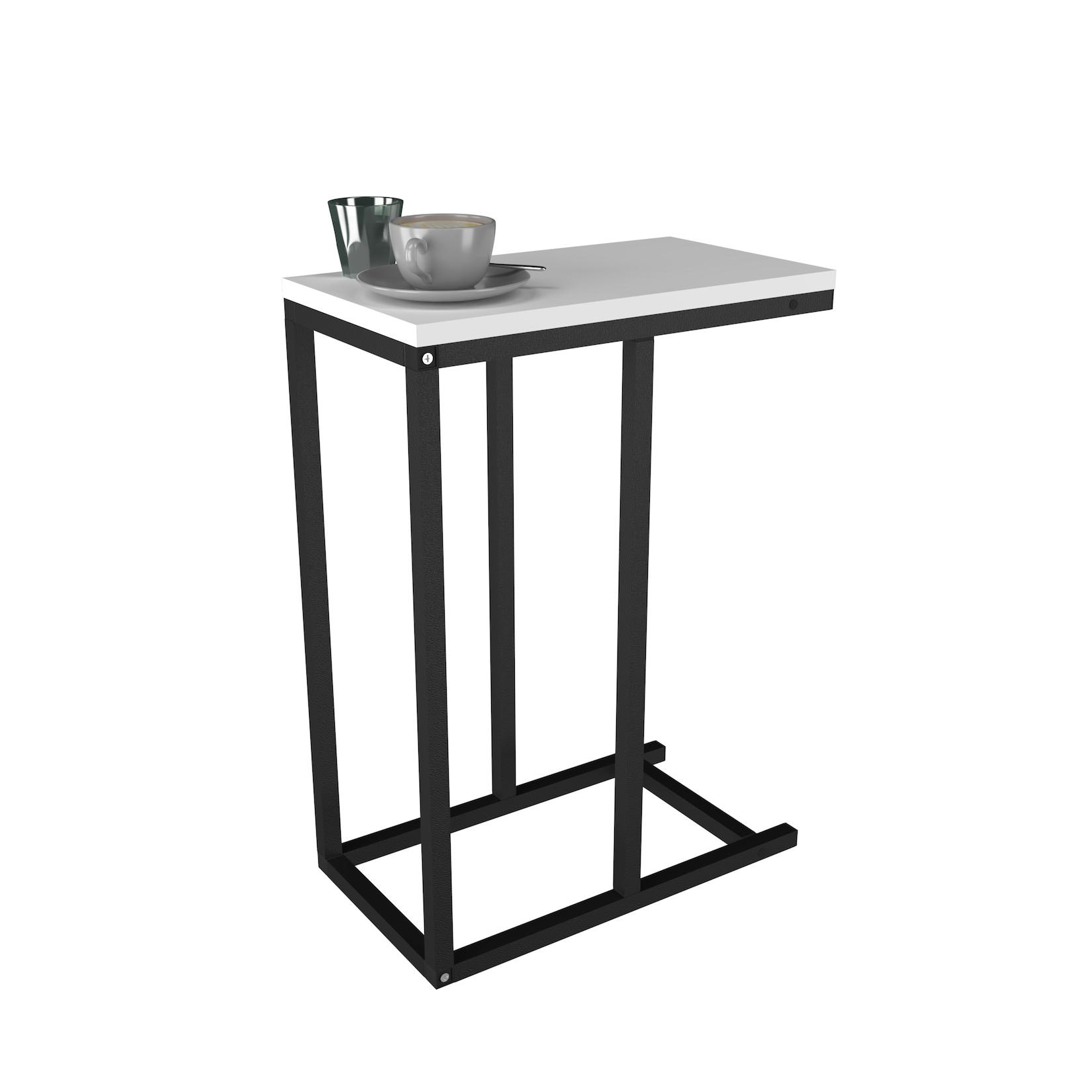 VCM Holz Beistelltisch Couchtisch im schlichten Industriestyle Maße ca. H. 63 x B. 26 x T. 46 cm Wohnzimmertisch Kaffeetisch - Insasi S