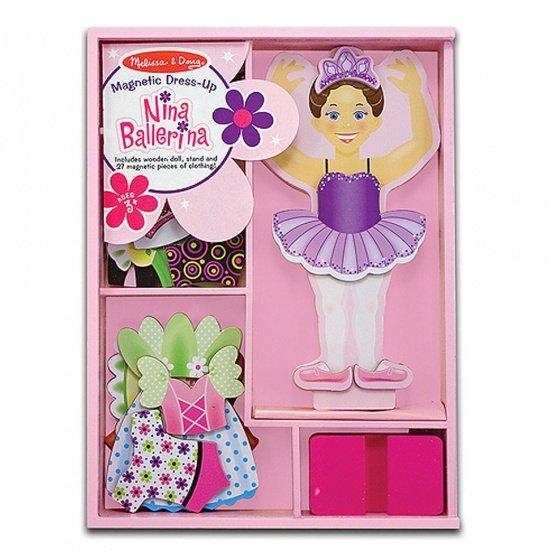 Bambola Magnetica In Legno Da Vestire - Ballerina Nina