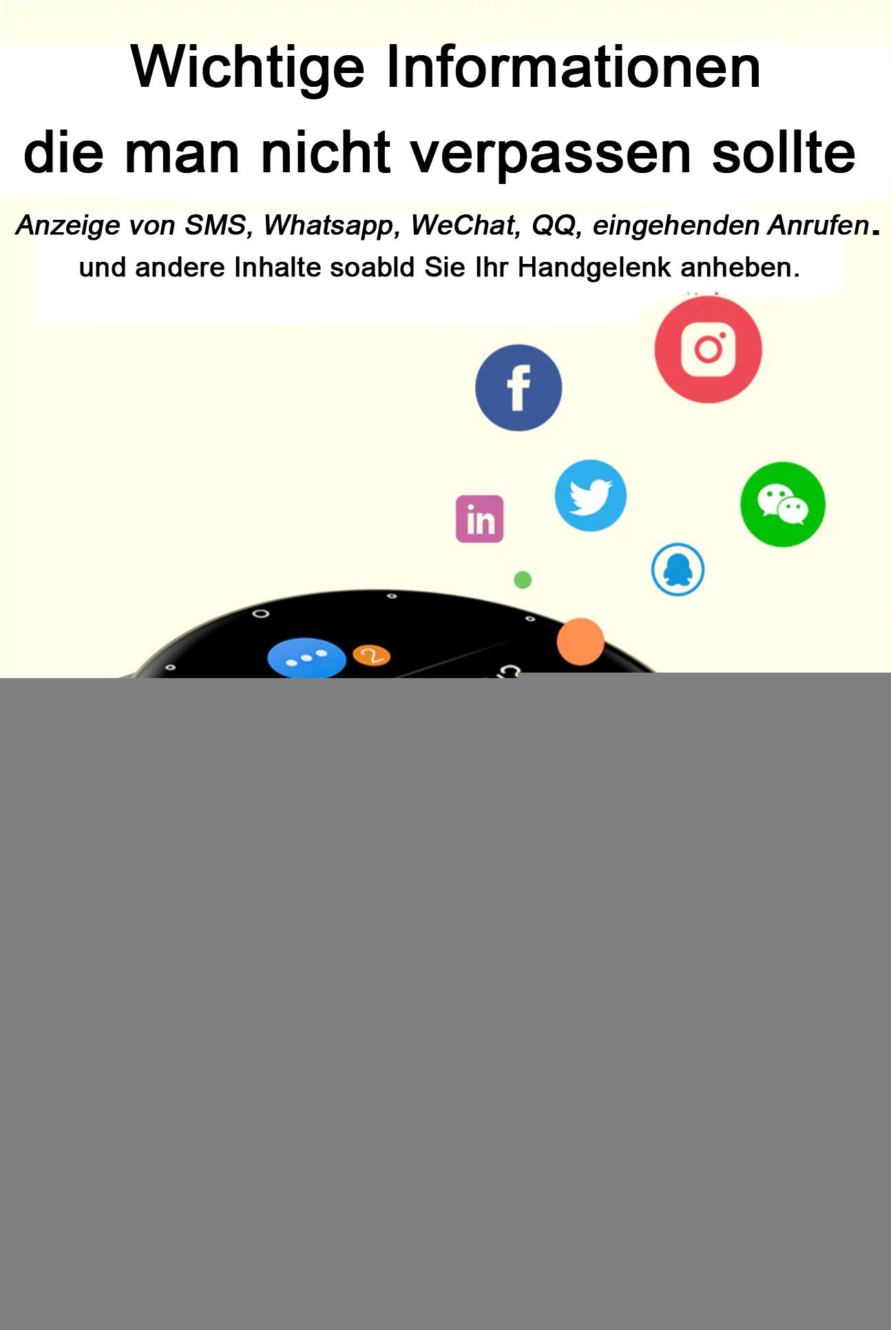 TPFNet Smart Watch / Fitness Tracker IP67 - Android & IOS - Blau