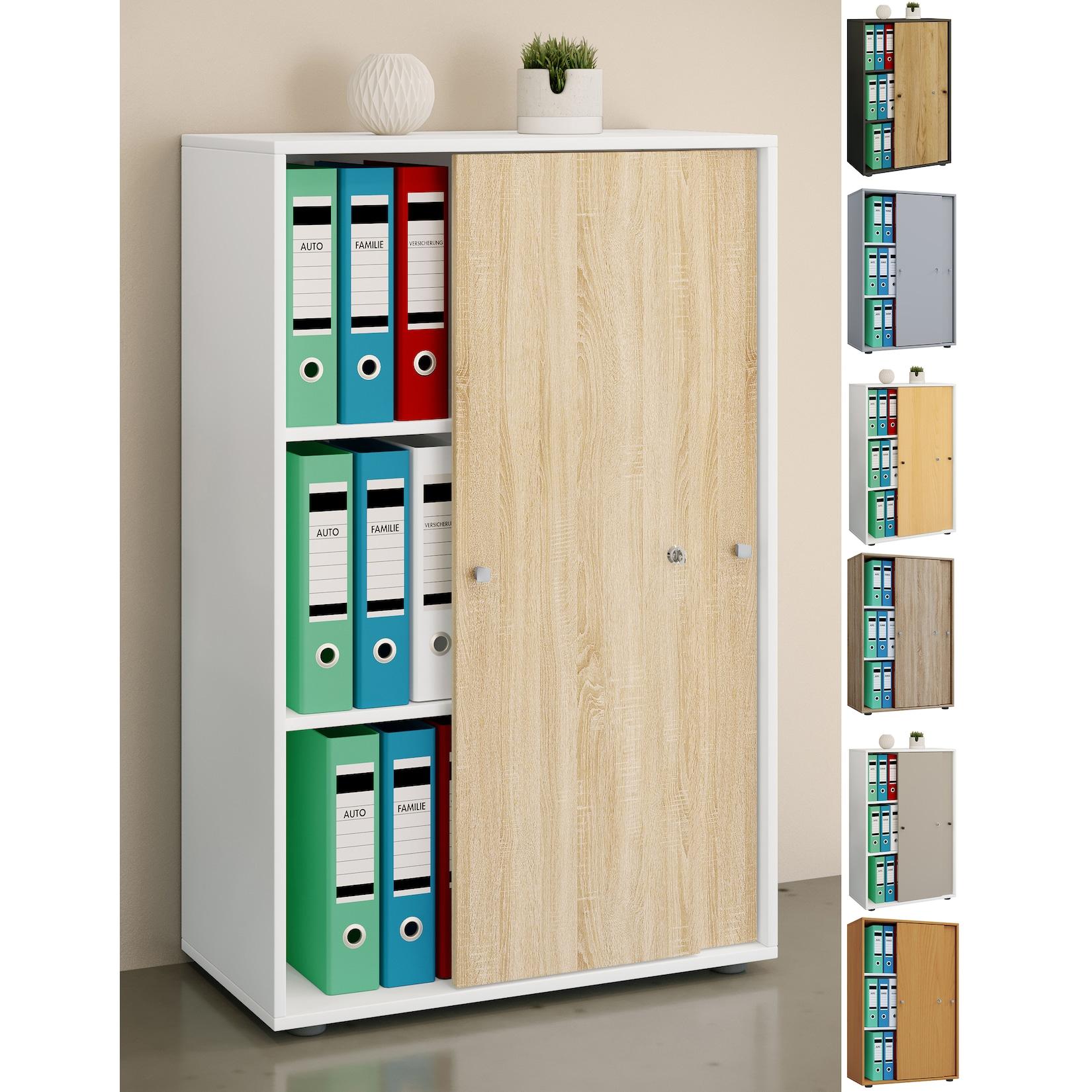 Vcm Aktenschrank Mit SchiebetüRen Lona 3 FäCher