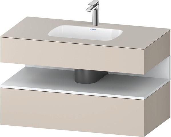 Duravit Qatego Einbauwaschtisch Mit Konsolenwaschtischunterbau Taupe Matt 1000X550X600 Mm - QA478601 QA4786018910010