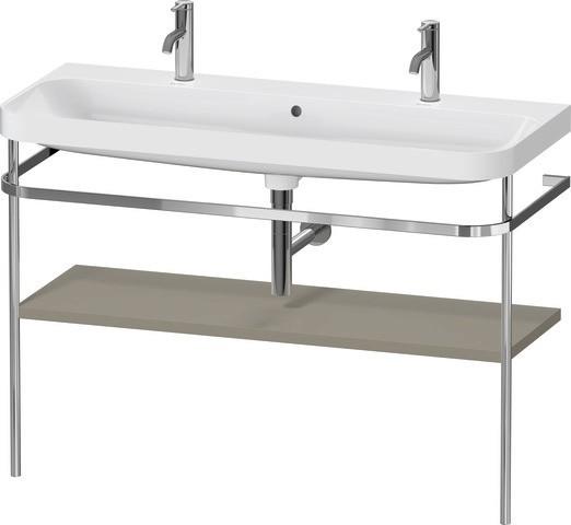 Duravit Happy D.2 Plus C-Shaped Set Mit Metallkonsole Stein Grau Seidenmatt 1175X490X850 Mm - HP4849 HP4849O92920000