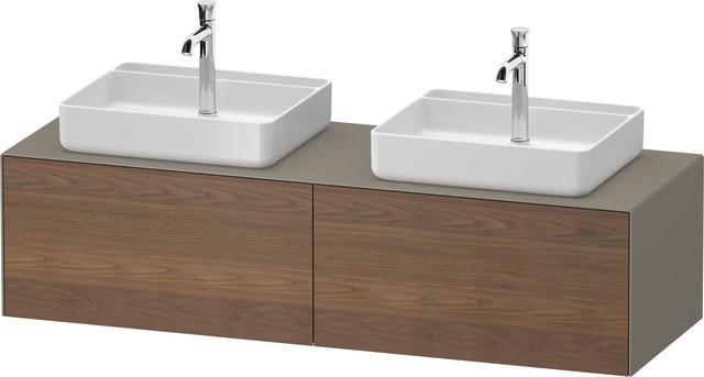 Duravit White Tulip Konsolenwaschtischunterbau WandhäNgend Amerikanischer Nussbaum & Stein Grau Matt WT4865B77920000