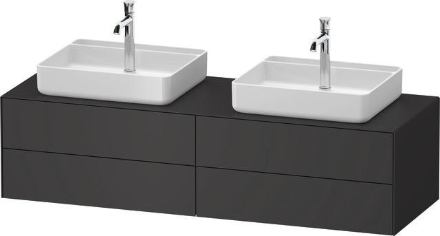 Duravit White Tulip Konsolenwaschtischunterbau WandhäNgend Graphit Seidenmatt 1300X550X408 Mm - WT48 WT4868B58580000
