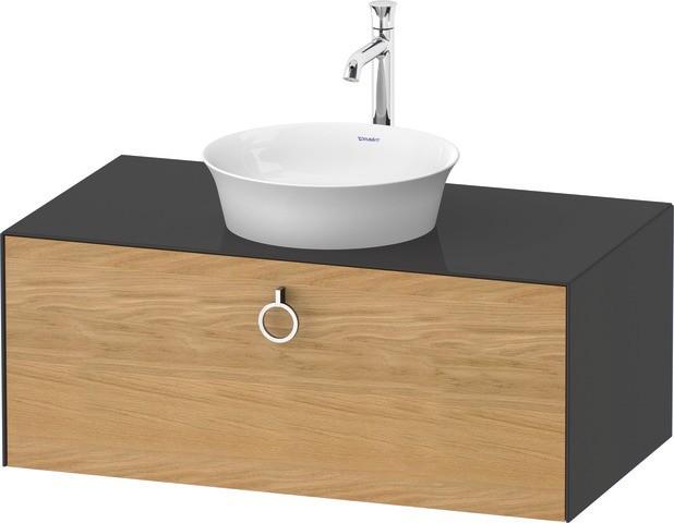 Duravit White Tulip Konsolenwaschtischunterbau WandhäNgend Natur Eiche & Graphit Matt & Hochglanz 10 WT49810H5H10010