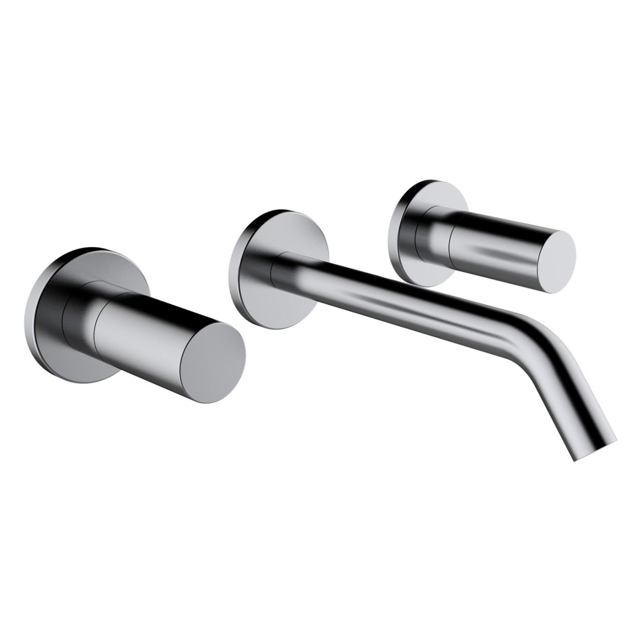 Laufen 3-Loch Waschtischmischer Unterputz Kartell Laufen Festauslauf Ausladung 175 Mm Pvd Edelstahl H3123360901201