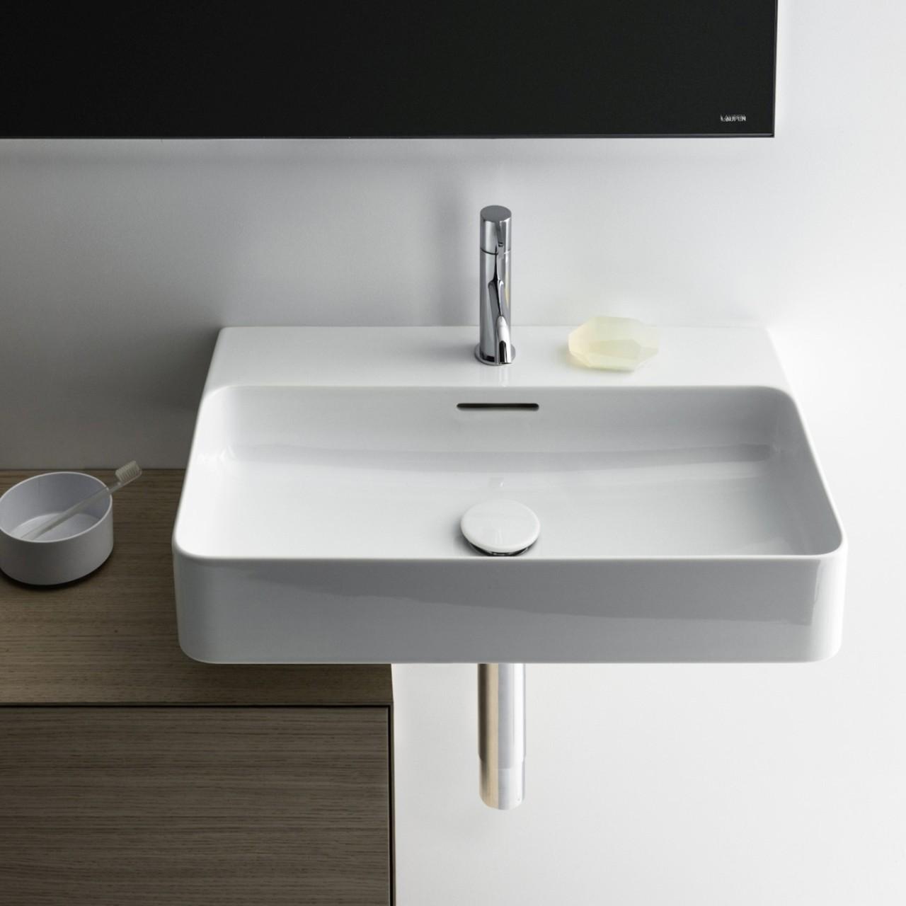 Laufen Waschtisch Val 550X420, 3 HahnlöCher, Mit ÜBerlauf, Weiß, 81028.2, 8102820001081 H8102820001081