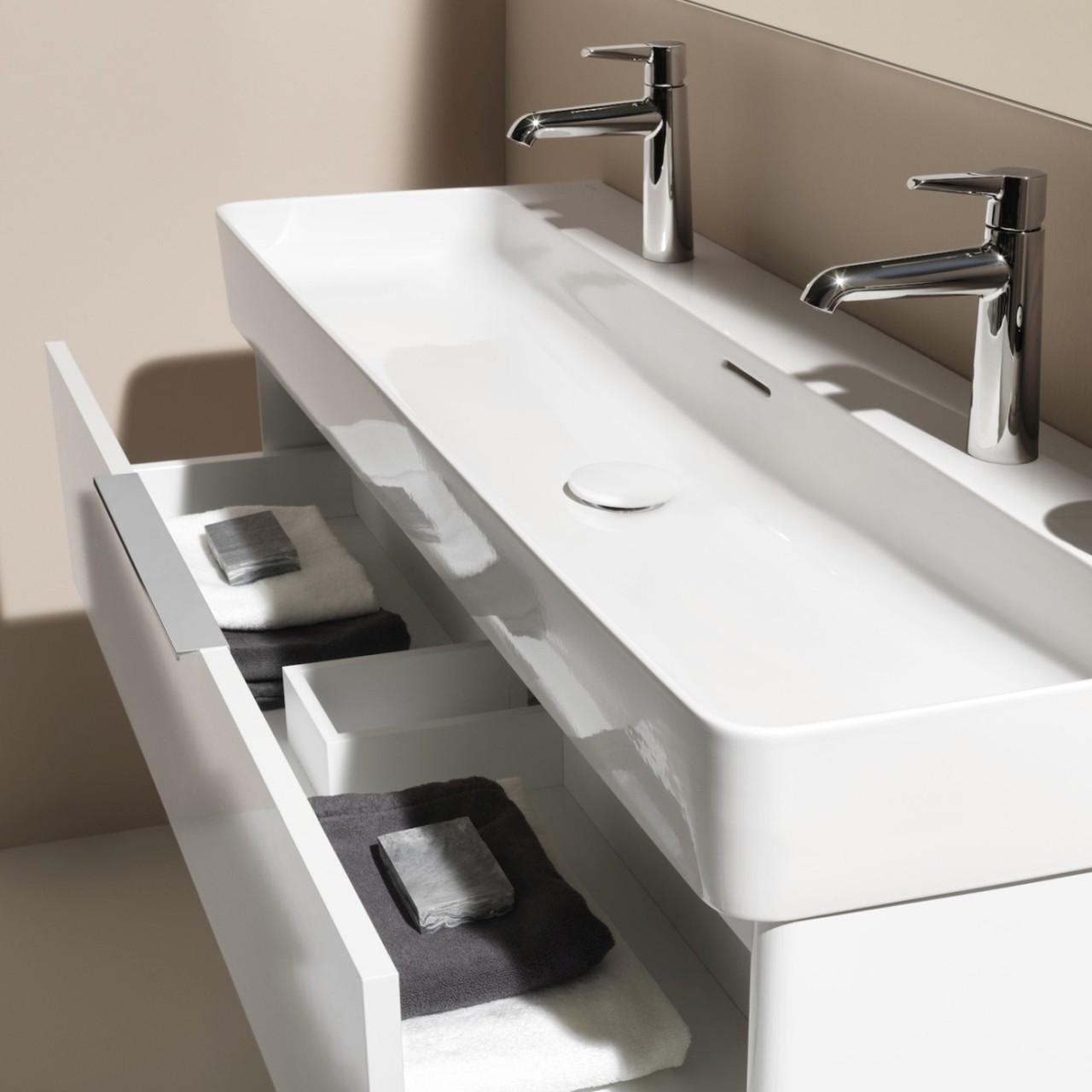 Laufen Waschtisch Val 420X1200X155, 1 Hahnloch, Ohne ÜBerlauf, Weiss Matt, H8102897571111 H8102897571111