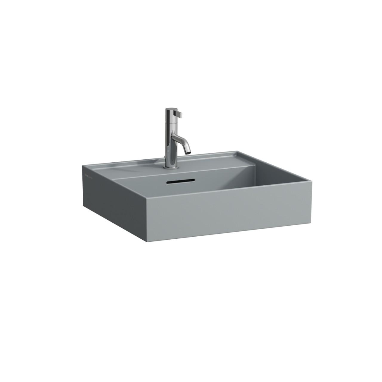 Laufen Waschtisch Kartell · Laufen 460X500X145, 1 Hahnloch, Mit ÜBerlauf, Graphit Matt H8103327581041