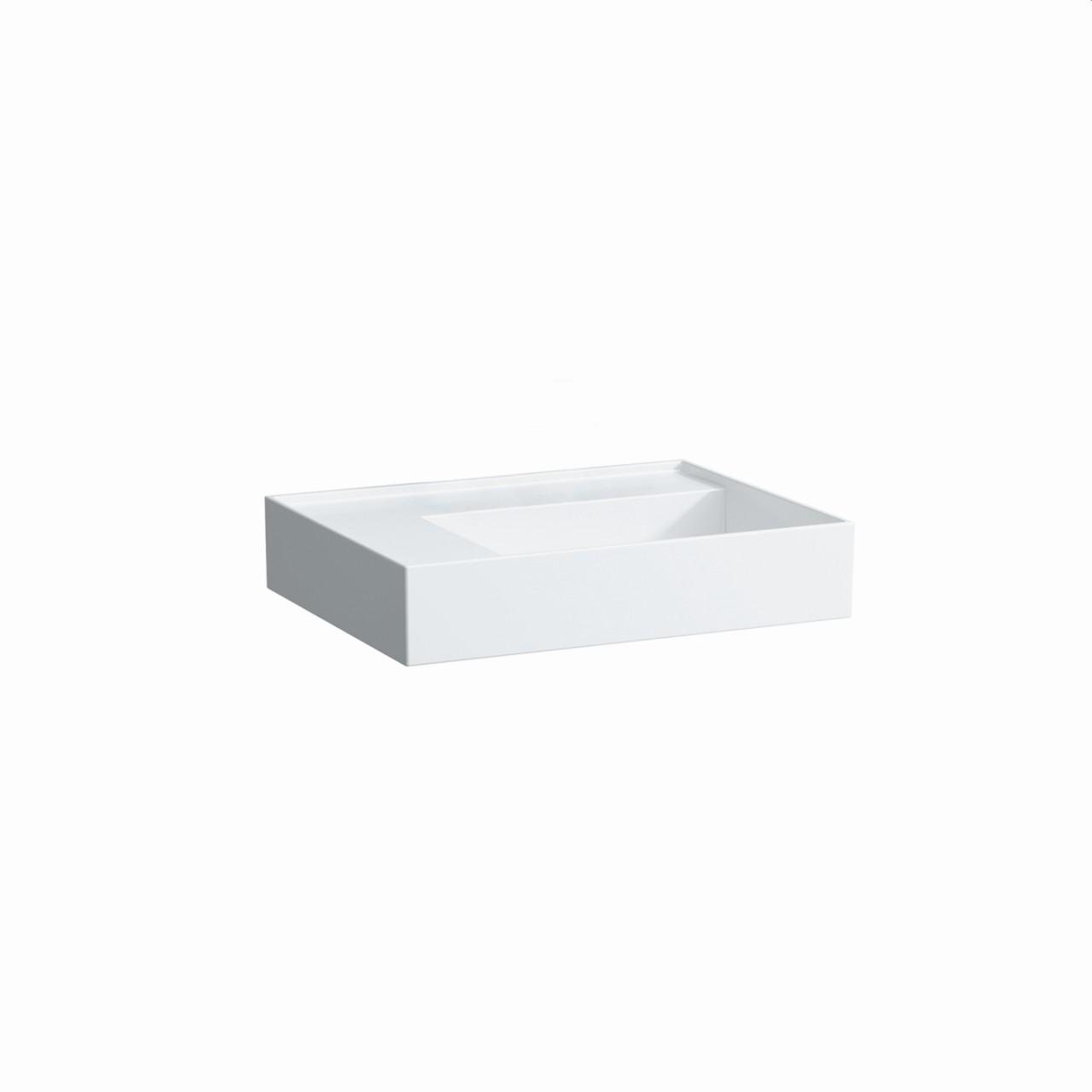 Laufen Aufsatz-Waschtisch Kartell 460X600X150, Ohne Hl. , Ohne ÜBerlauf Geschliffen Ablg.Li Schwarz H8183357161121