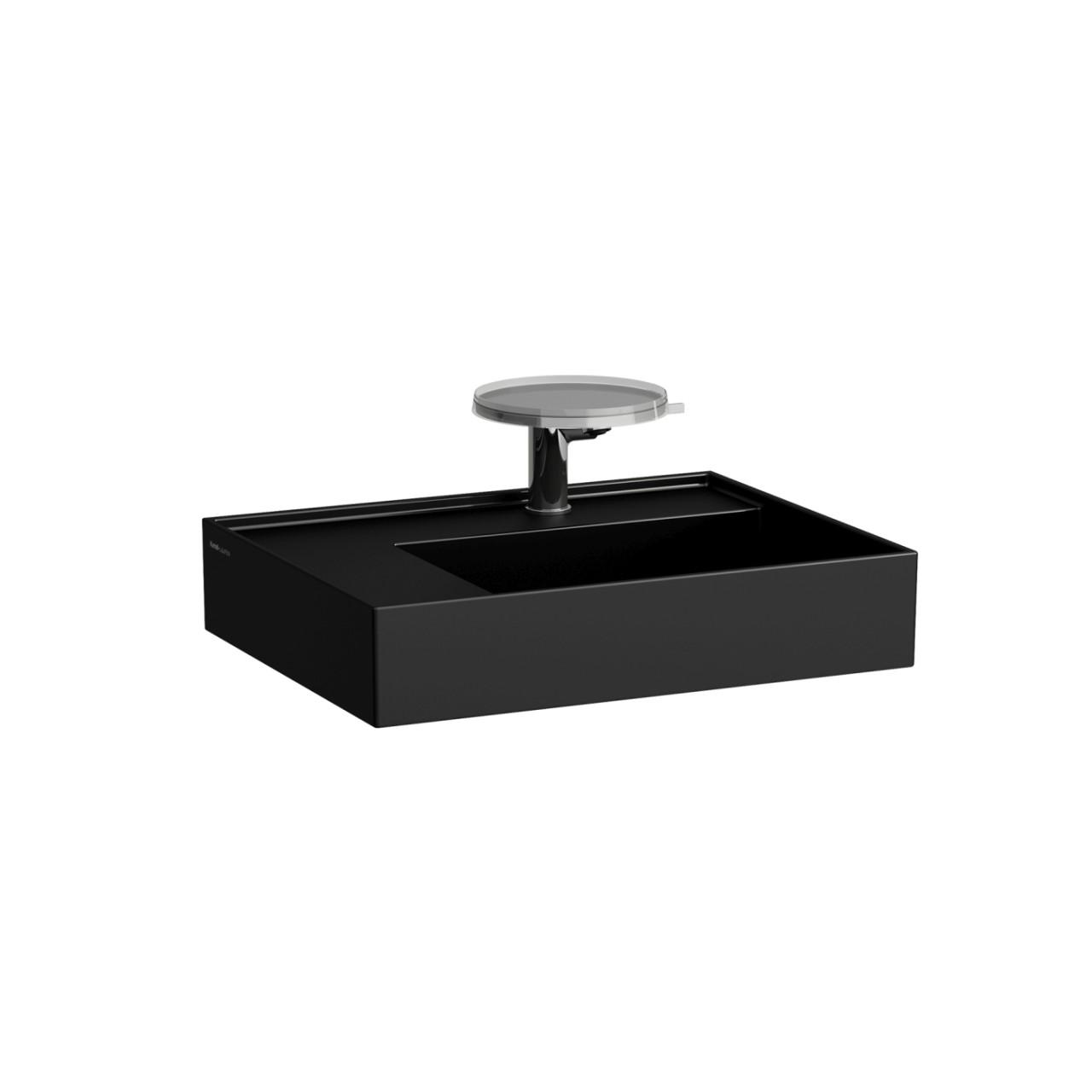 Laufen Waschtisch Kartell · Laufen 460X600X150, 2 Hahnloch, Ohne ÜBerlauf, Ablage Links, Schwarz Ma H8103357168151