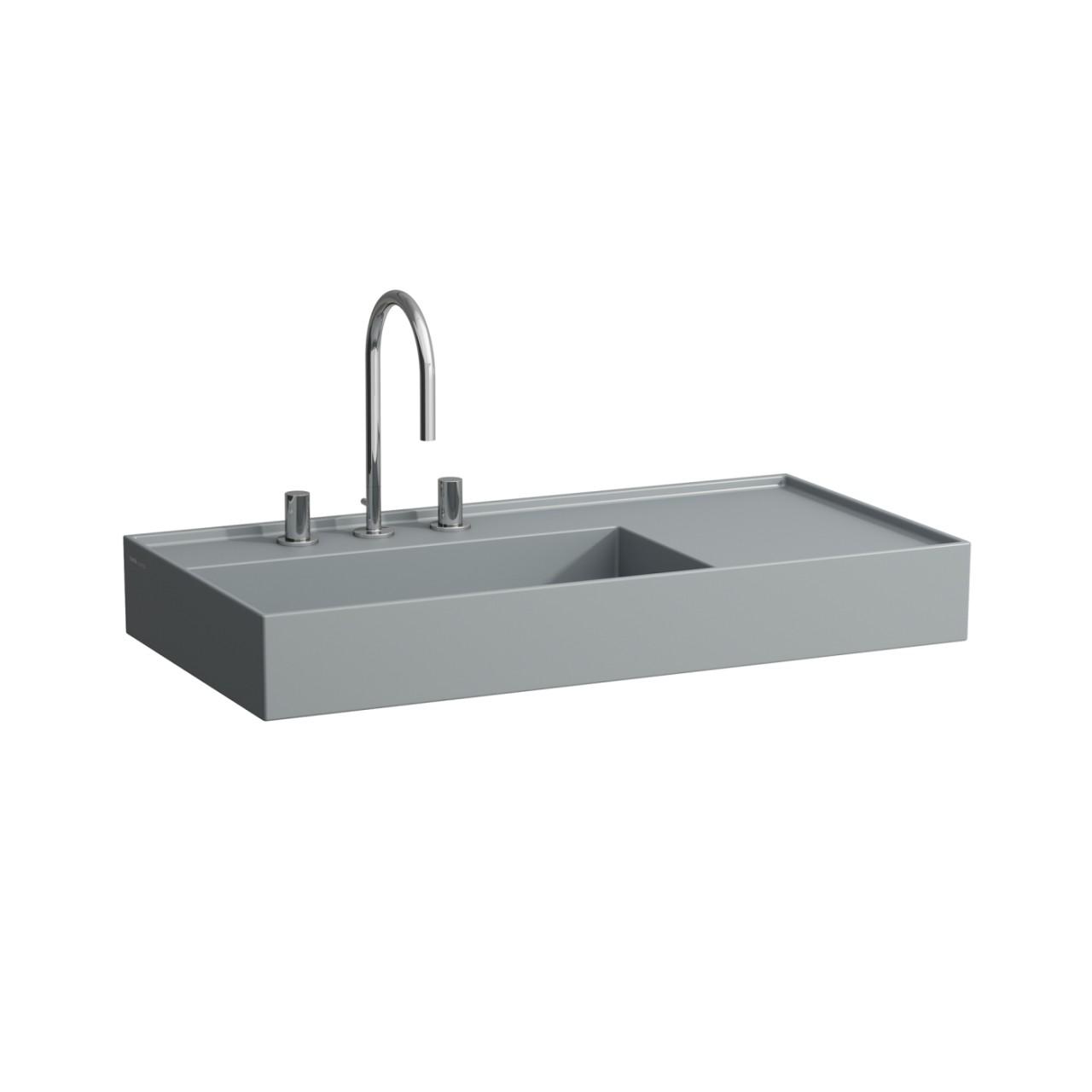 Laufen Waschtisch Kartell · Laufen 460X900X150, 2 Hahnloch, Ohne ÜBerlauf, Ablage Rechts, Graphit M H8103387588151