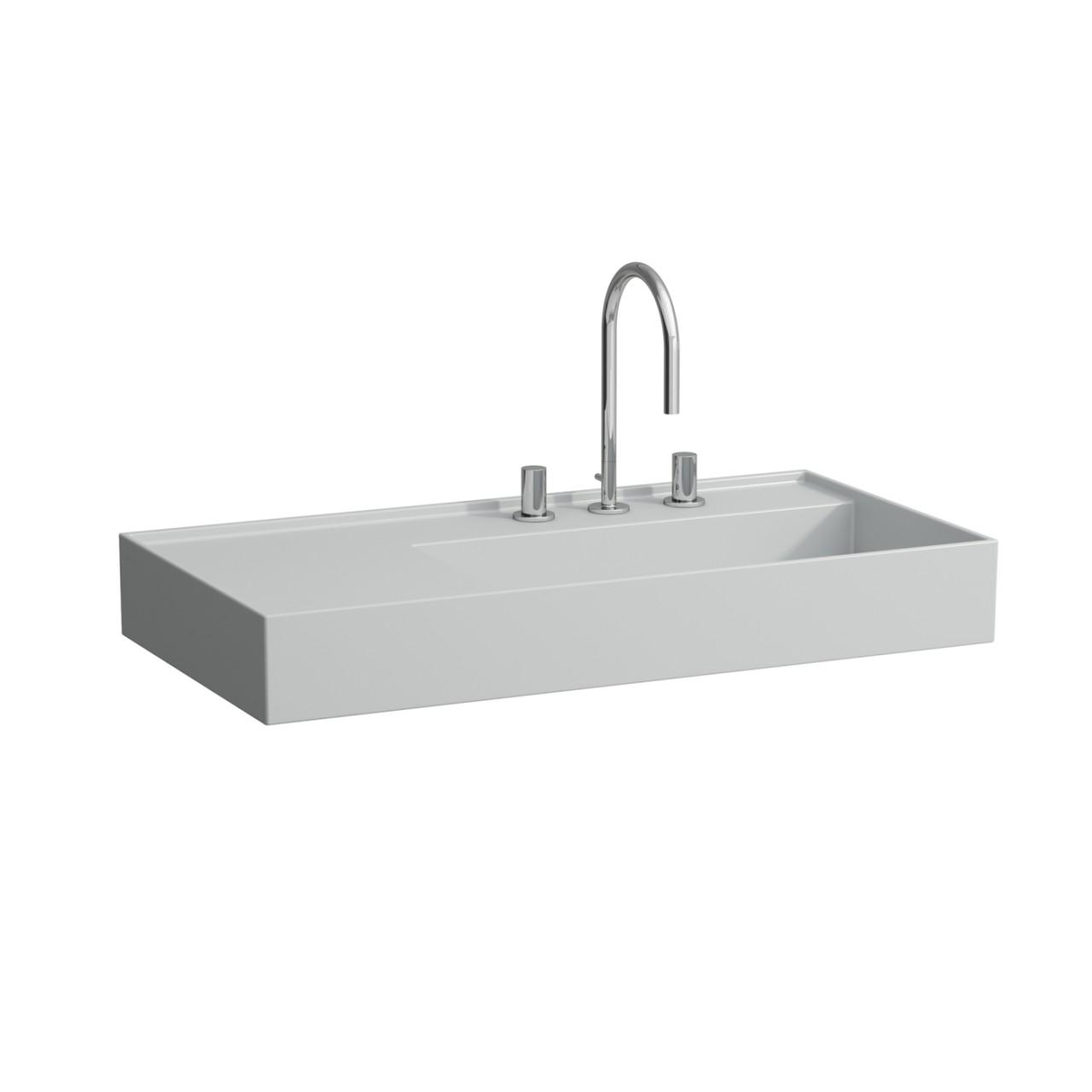 Laufen Waschtisch Kartell · Laufen 900X460, 2 HahnlöCher, Grau Matt, 81033.9, 8103397598151 H8103397598151