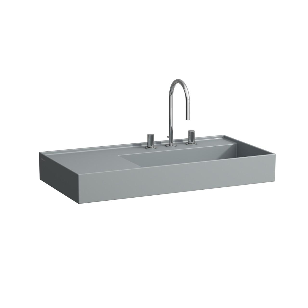 Laufen Waschtisch Kartell · Laufen 460X900X150, 1 Hahnloch, Ohne ÜBerlauf, Ablage Links, Graphit Ma H8103397581111