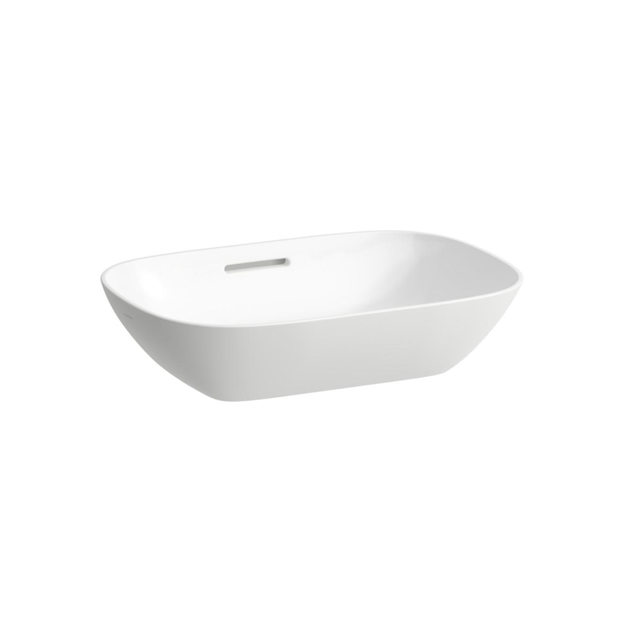 Laufen Waschtisch-Schale Ino O.Hl M.ÜL Us Geschliffen 500X350 Weiß Matt, H8123027571091 H8123027571091