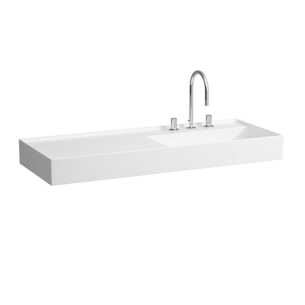 Laufen Waschtisch Kartell · Laufen 460X1200 2 Hl. O. Uel. Ablg. Li Weiss H8133330008151